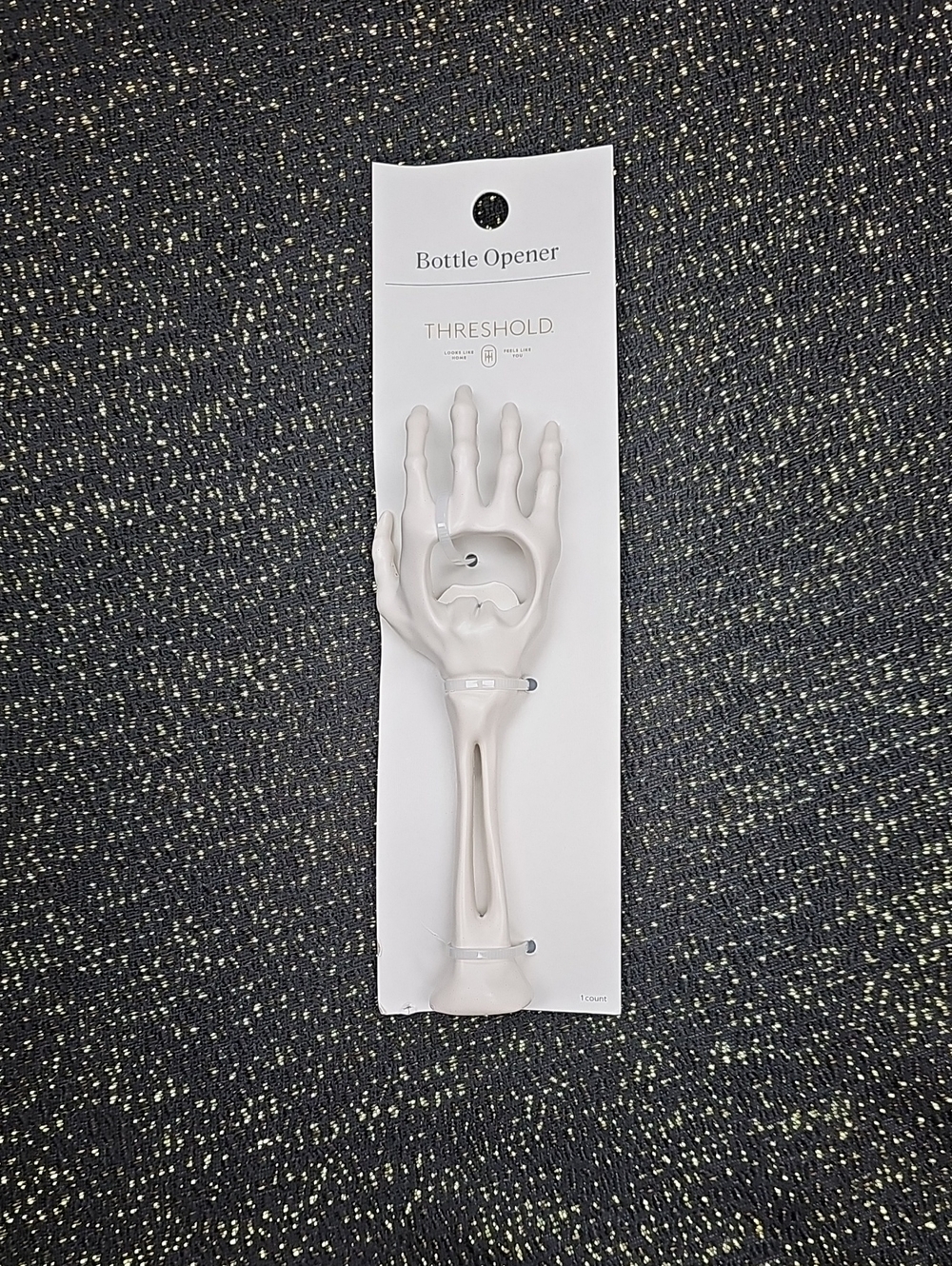 Threshold White Skeleton Hand Bottle Opener Key